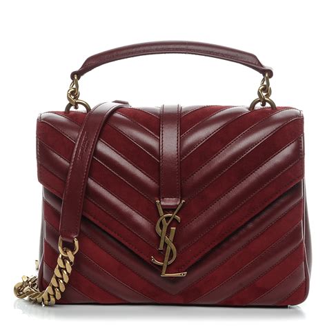 shopbop ysl bag|YSL Burgundy Calfskin Monogram Bag .